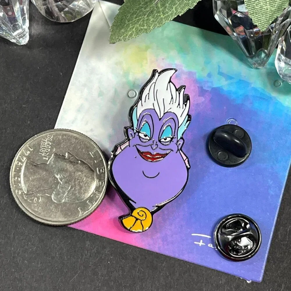 Ursula Lapel Pin Little Mermaid Ariel Villain Head Badge Brooch Accessories Pin